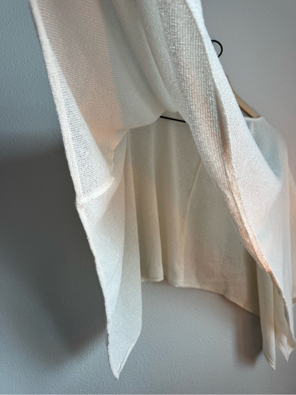 Cream Lightweight Women’s Poncho Top - Picture 4 of 6